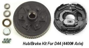 D44 Hub Kit 10" Brake with 6 on 5.5" Bolt Pattern